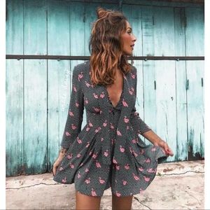 Zara Polkadot Flamingo Romper